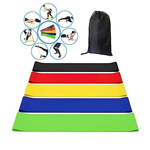 mioni Bandas Elásticas Fitness/Bandas de Resistencia Conjunto De Bandas De Resistencia, Usar Guías De Ejercicios En Gimnasios Caseros, Ejercicios De Caderas Y Piernas.