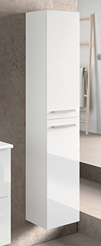Miroytengo Juego de Mueble de baño Lavabo suspendido 2 cajones, Espejo, lavamanos de cerámica y Columna Auxiliar de Aseo, Acabado en Blanco Brillo Miroytengo Juego de Mueble de baño Lavabo suspendido 2 cajones, Espejo, lavamanos de cerámica y Columna Auxiliar de Aseo, Acabado en Blanco Brillo