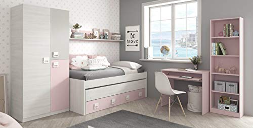 Miroytengo Pack Muebles habitación Infantil Completa Dormitorio Juvenil Color Rosa con somieres incluidos (Cama + Estante + Armario + Mesa + estanteria) Miroytengo Pack Muebles habitación Infantil Completa Dormitorio Juvenil Color Rosa con somieres incluidos (Cama + Estante + Armario + Mesa + estanteria)