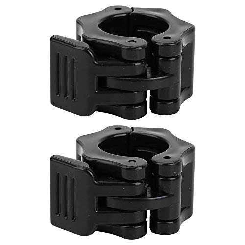 Mirrwin Abrazadera de Olímpica Abrazaderas de Topes para Barras De Pesas De Seguridad Clips Bloqueo Fitness Mancuernas 2 Piezas Adecuado para Barras de Mancuerna Diámetro de Orificio 30 mm(Negro)