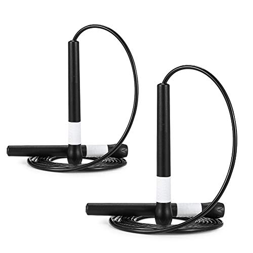 Mirui Velocidad de la comba - 2 Cables Velocidad Superior Cuerda for el Ejercicio y Entrenamiento Cardio Fitness, Cuerda de Boxeo y Cuerda de Saltar Mirui Velocidad de la comba - 2 Cables Velocidad Superior Cuerda for el Ejercicio y Entrenamiento Cardio Fitness, Cuerda de Boxeo y Cuerda de Saltar