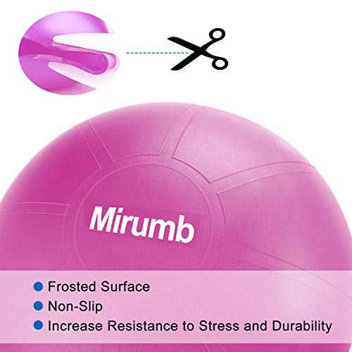 Mirumb Pelota de Ejercicio, Massage Balls Pelota de Pilates Yoga Ball 75CM 65CM 55CM con Bomba Anti Explosión para Fitness, Embarazo,Oficina,Silla de Equilibrio,Gimnasio Mirumb Pelota de Ejercicio, Massage Balls Pelota de Pilates Yoga Ball 75CM 65CM 55CM con Bomba Anti Explosión para Fitness, Embarazo,Oficina,Silla de Equilibrio,Gimnasio