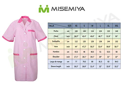 MISEMIYA - Bata SEĂORA Mujer ESTĂTICA Uniforme Laboral Dentista CLINICA Doctores Limpieza Veterinaria SANIDAD HOSTELERĂA Ref.T8162 - XXL, Bata Laboratorio T8162-4 Celetes MISEMIYA - Bata SEĂORA Mujer ESTĂTICA Uniforme Laboral Dentista CLINICA Doctores Limpieza Veterinaria SANIDAD HOSTELERĂA Ref.T8162 - XXL, Bata Laboratorio T8162-4 Celetes