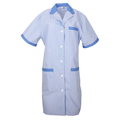 MISEMIYA - Bata SEÑORA Mujer ESTÉTICA Uniforme Laboral Dentista CLINICA Doctores Limpieza Veterinaria SANIDAD HOSTELERÍA Ref.T8162 - XXL, Bata Laboratorio T8162-4 Celetes