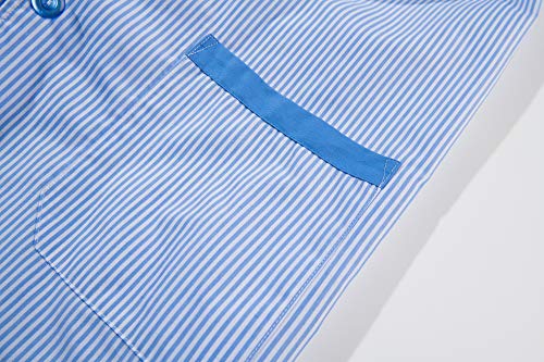 MISEMIYA Batas Laboratorios Túnica de enfermería Uniformes Sanitarios, Azul (Celestes 4), ((Tamaño:M) para Mujer MISEMIYA Batas Laboratorios Túnica de enfermería Uniformes Sanitarios, Azul (Celestes 4), ((Tamaño:M) para Mujer