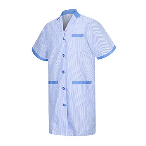MISEMIYA Batas Laboratorios Túnica de enfermería Uniformes Sanitarios, Azul (Celestes 4), ((Tamaño:M) para Mujer MISEMIYA Batas Laboratorios Túnica de enfermería Uniformes Sanitarios, Azul (Celestes 4), ((Tamaño:M) para Mujer