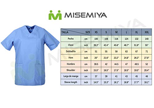 MISEMIYA - Casaca Unisex MÉDICO Enfermera Uniforme Limpieza Laboral ESTÉTICA Dentista Veterinaria Sanitario HOSTELERÍA - Ref.817 - M, Blanco