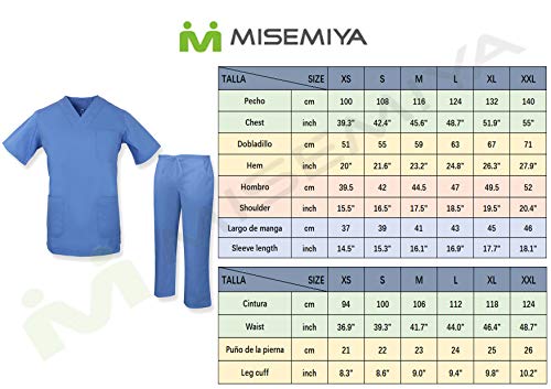 MISEMIYA - Casaca Y PANTALÓN Sanitarios Unisex Uniformes Sanitarios MÉDICOS Enfermera Dentistas Ref.817Q8 - S, Blanco