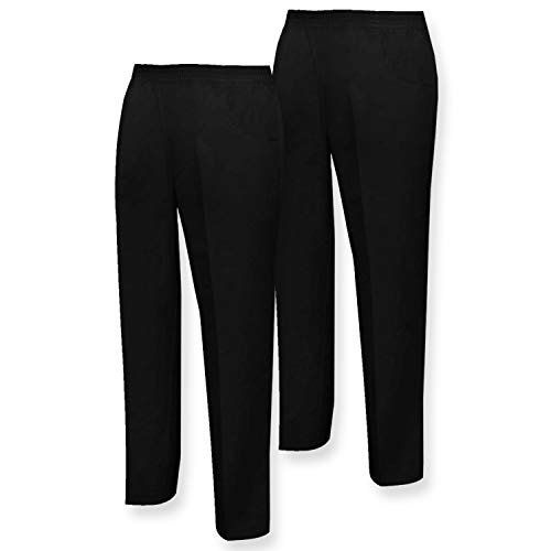 MISEMIYA - Pack*2 - PANTALÓN Sanitarios Unisex Cintura ELÁSTICA UNIFORMEES Sanitarios Uniformes MEDICOS UNFIROMES Laboratorios - Ref.8312 * 2 - XL, Negro