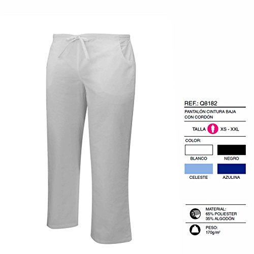 MISEMIYA - PANTALÓN Cintura Baja con CORDÓN Uniforme Laboral CLINICA Hospital MÉDICO Enfermera Veterinaria SANIDAD HOSTELERÍA - Ref.Q8182 - L, Blanco MISEMIYA - PANTALÓN Cintura Baja con CORDÓN Uniforme Laboral CLINICA Hospital MÉDICO Enfermera Veterinaria SANIDAD HOSTELERÍA - Ref.Q8182 - L, Blanco