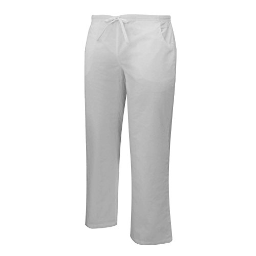 MISEMIYA - PANTALÓN Cintura Baja con CORDÓN Uniforme Laboral CLINICA Hospital MÉDICO Enfermera Veterinaria SANIDAD HOSTELERÍA - Ref.Q8182 - L, Blanco