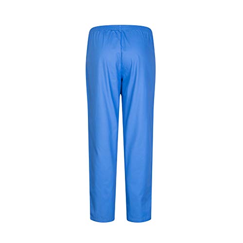 MISEMIYA - PANTALÓN Sanitarios Unisex Cintura ELÁSTICA Uniforme Laboral MÉDICO Enfermera Limpieza Veterinaria SANIDAD HOSTELERÍA- Ref.8312 - L, Celeste