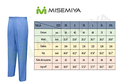 MISEMIYA - PANTALĂN Sanitarios Unisex Cintura ELĂSTICA Uniforme Laboral MĂDICO Enfermera Limpieza Veterinaria SANIDAD HOSTELERĂA- Ref.8312 - L, Celeste MISEMIYA - PANTALĂN Sanitarios Unisex Cintura ELĂSTICA Uniforme Laboral MĂDICO Enfermera Limpieza Veterinaria SANIDAD HOSTELERĂA- Ref.8312 - L, Celeste