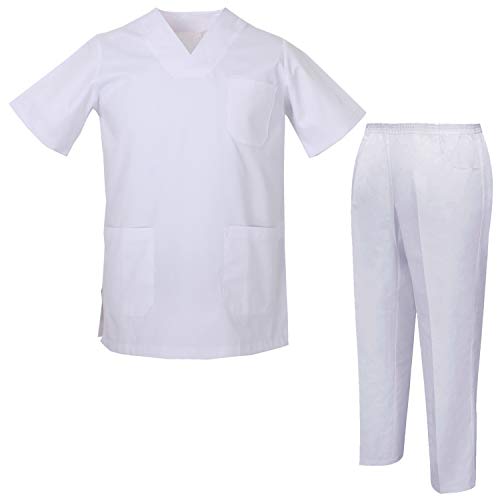 MISEMIYA - Pijams Sanitarios Unisex Uniformes Sanitarios Uniformes Médicos 817-8312 - M, Casaca Sanitarios 817-2 Blanco