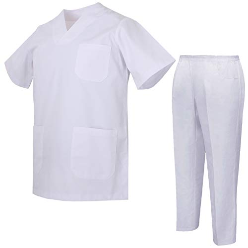 MISEMIYA - Pijams Sanitarios Unisex Uniformes Sanitarios Uniformes Médicos 817-8312 - XS, Casaca Sanitarios 817-2 Blanco