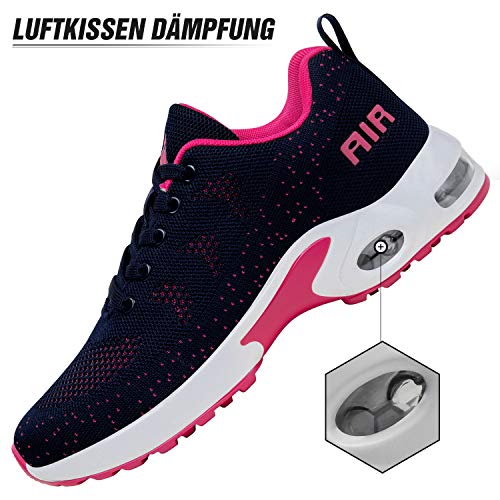 Mishansha Air Zapatillas de Deportes Mujer Ligeros Zapatos de Correr Femenino Antideslizante Calzado Gimnasio Sneakers Fitness Rosa, Gr.37 EU