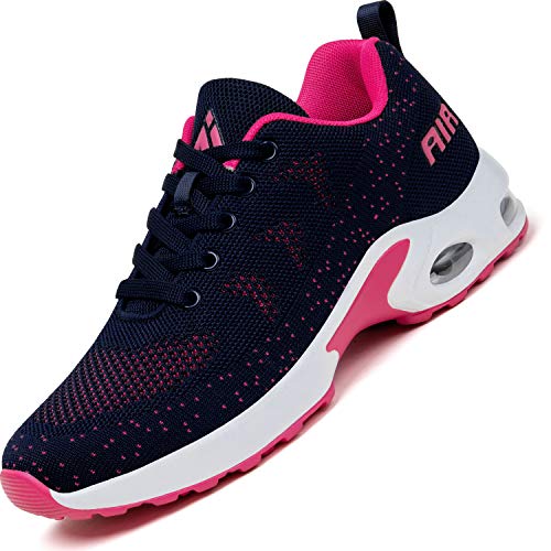 Mishansha Air Zapatillas de Deportes Mujer Ligeros Zapatos de Correr Femenino Antideslizante Calzado Gimnasio Sneakers Fitness Rosa, Gr.37 EU