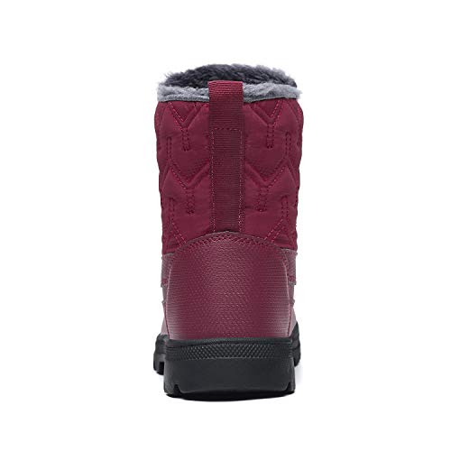 Mishansha Botas de Nieve para Mujer Botas Apreski Impermeables Botas de Invierno Mantener Caliente Botas con Forro Polar Al Aire Libre, Rojo 38 Mishansha Botas de Nieve para Mujer Botas Apreski Impermeables Botas de Invierno Mantener Caliente Botas con Forro Polar Al Aire Libre, Rojo 38