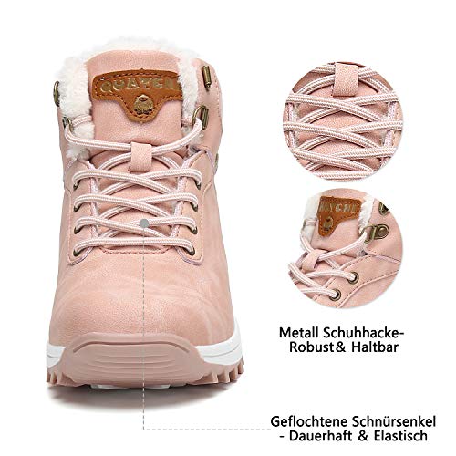 Mishansha Mujer Botas de Nieve Mujer Botines Zapatos Senderismo Impermeables Deportes Trekking Zapatos Impermeable Botas de Invierno Fur Forro Aire Libre Boots Rosa 39 EU Mishansha Mujer Botas de Nieve Mujer Botines Zapatos Senderismo Impermeables Deportes Trekking Zapatos Impermeable Botas de Invierno Fur Forro Aire Libre Boots Rosa 39 EU