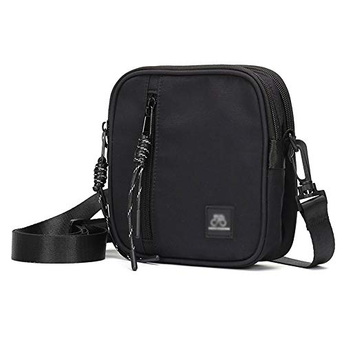 MISLD Bolsos de hombro Bolso bandolera Paquete de cintura Hombre y mujer Bolso de pecho de calle Paquete de hip hop al aire libre Mini mochila pequeña resistente al movimiento Adecuado for montar Fitn