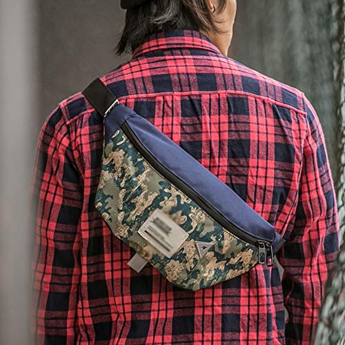 MISLD Bolsos de hombro Bolso bandolera Paquete de cintura Hombres y Femalestreet Paquete de cofre Mochila pequeña de camuflaje for correr al aire libre Mochila pequeña adecuada for montar Motion Fitne