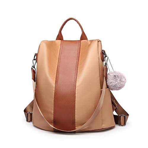 Miss Lulu Mochila Mujer Mochila Casual Mochilas Escolares de Nylon Impermeable Dayback antirrobo Bolsos duraderos de Las señoras (Marrón) Miss Lulu Mochila Mujer Mochila Casual Mochilas Escolares de Nylon Impermeable Dayback antirrobo Bolsos duraderos de Las señoras (Marrón)