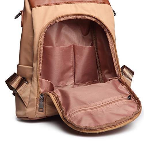 Miss Lulu Mochila Mujer Mochila Casual Mochilas Escolares de Nylon Impermeable Dayback antirrobo Bolsos duraderos de Las señoras (Marrón) Miss Lulu Mochila Mujer Mochila Casual Mochilas Escolares de Nylon Impermeable Dayback antirrobo Bolsos duraderos de Las señoras (Marrón)