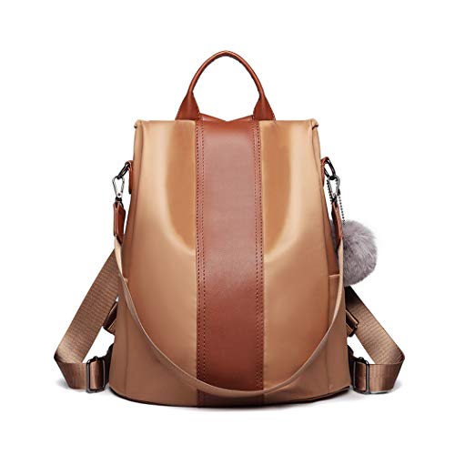 Miss Lulu Mochila Mujer Mochila Casual Mochilas Escolares de Nylon Impermeable Dayback antirrobo Bolsos duraderos de Las señoras (Marrón) Miss Lulu Mochila Mujer Mochila Casual Mochilas Escolares de Nylon Impermeable Dayback antirrobo Bolsos duraderos de Las señoras (Marrón)