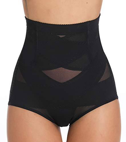 MISS MOLY Bragas Fajas Reductoras Adelgazantes Abdomen Cintura Alta Shapewear Braguitas Moldeadora Levanta Glúteo Vientre Plano Ropa Interior con Elástico Cruzado Malla para Mujer