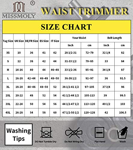 MISS MOLY Faja Reductora Adelgazante Cinturón de Sudoración Neopreno Hombre y Mujer, Faja Lumbar para Soporte, Efecto Sauna, Dos Ajustable Waist Trimmer Belt, Quema Grasa - Deporte Fitness MISS MOLY Faja Reductora Adelgazante Cinturón de Sudoración Neopreno Hombre y Mujer, Faja Lumbar para Soporte, Efecto Sauna, Dos Ajustable Waist Trimmer Belt, Quema Grasa - Deporte Fitness