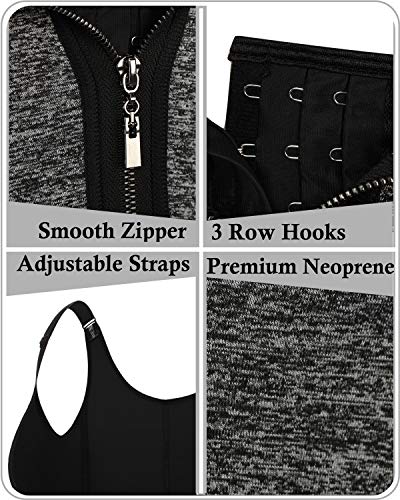 MISS MOLY Fajas Reductoras Adelgazantes Mujer Neopreno Sauna Body Top Reducir Cintura y Abdomen Cincher Bustiers Corsé 14 * 3 Gancho y Cremallera Sudoración Chaleco para Fitness Postparto MISS MOLY Fajas Reductoras Adelgazantes Mujer Neopreno Sauna Body Top Reducir Cintura y Abdomen Cincher Bustiers Corsé 14 * 3 Gancho y Cremallera Sudoración Chaleco para Fitness Postparto