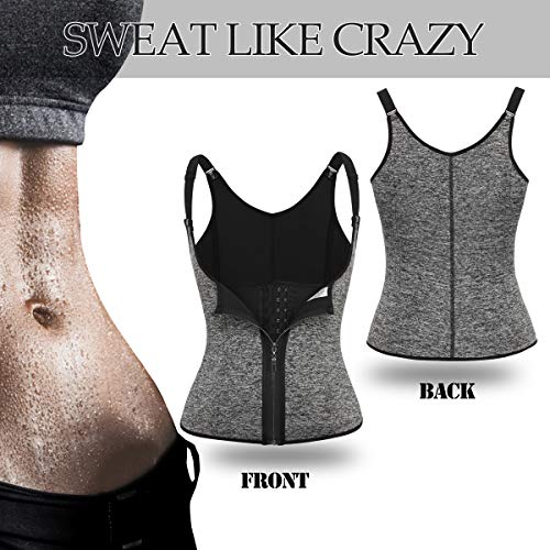 MISS MOLY Fajas Reductoras Adelgazantes Mujer Neopreno Sauna Body Top Reducir Cintura y Abdomen Cincher Bustiers Corsé 14 * 3 Gancho y Cremallera Sudoración Chaleco para Fitness Postparto MISS MOLY Fajas Reductoras Adelgazantes Mujer Neopreno Sauna Body Top Reducir Cintura y Abdomen Cincher Bustiers Corsé 14 * 3 Gancho y Cremallera Sudoración Chaleco para Fitness Postparto