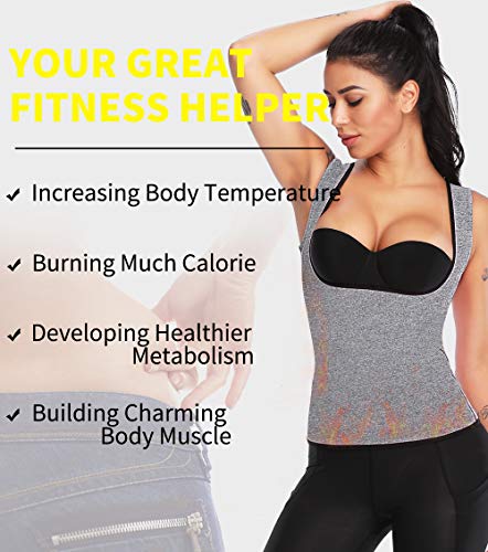 MISS MOLY Fajas Reductoras Adelgazantes Neopreno Chaleco Sauna Body Hot Shaper Camisetas de Sudoración Fitness Deportivo Vest Underbust Corset para Mujer MISS MOLY Fajas Reductoras Adelgazantes Neopreno Chaleco Sauna Body Hot Shaper Camisetas de Sudoración Fitness Deportivo Vest Underbust Corset para Mujer