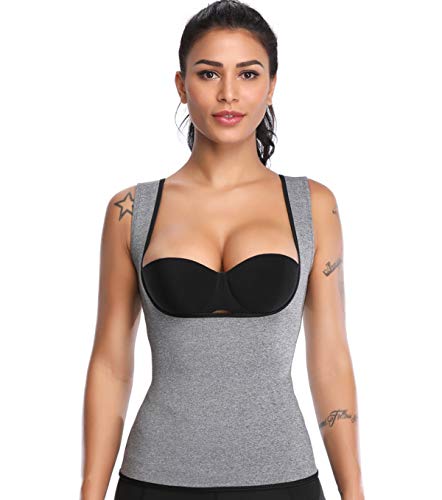 MISS MOLY Fajas Reductoras Adelgazantes Neopreno Chaleco Sauna Body Hot Shaper Camisetas de Sudoración Fitness Deportivo Vest Underbust Corset para Mujer