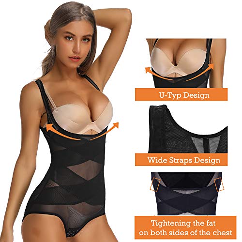 MISS MOLY Mujer Adelgazar Lencería Respirable Shapewear Cómodo Moldeadora Slimming Faja Reductora Abdomen Cintura Adelgazante sin Costuras Ligero Bodysuit Body Shaper Corsé