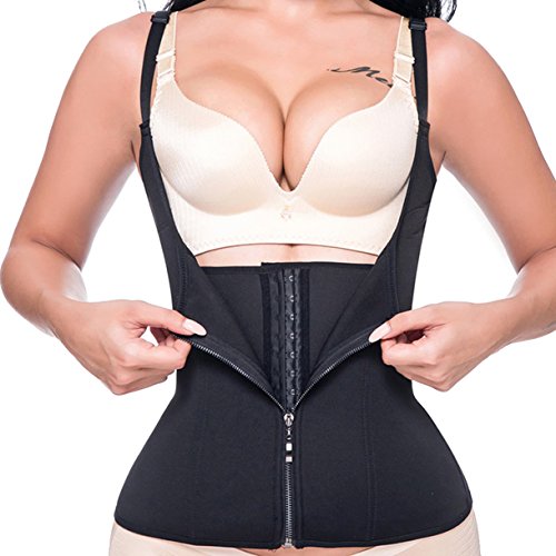 MISS MOLY Mujer Fajas Reductoras de Corsé de entrenamiento Underbust Bustiers para Cremallera Chaleco Corsé 2XL