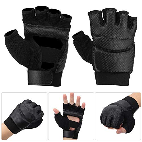 Mitones de MMA Guantes de Boxeo de Medio Dedo con Guantes Ajustables con Banda de muñeca UFC para Entrenamiento de Saco de Boxeo Sanda Sparring(M) Mitones de MMA Guantes de Boxeo de Medio Dedo con Guantes Ajustables con Banda de muñeca UFC para Entrenamiento de Saco de Boxeo Sanda Sparring(M)