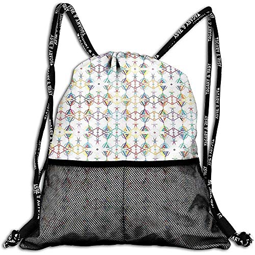 Mitta Yane Bolsas De Cuerdas,Mochilas con Cordón Bolsas,Diseño De Adornos Tribales Motivos Nativos Americanos Culturas Étnicas Incas Mayas Artísticas,Ajustables Mitta Yane Bolsas De Cuerdas,Mochilas con Cordón Bolsas,Diseño De Adornos Tribales Motivos Nativos Americanos Culturas Étnicas Incas Mayas Artísticas,Ajustables