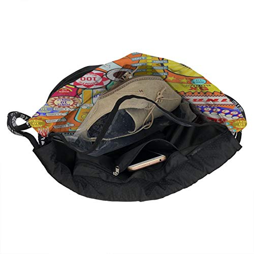 Miusixi Pinball - Mochila unisex con cordón para gimnasio, impermeable, personalizable Miusixi Pinball - Mochila unisex con cordón para gimnasio, impermeable, personalizable