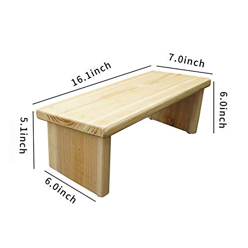 Miwaimao Banco de meditación Original, Taburete de Madera de Rodillas de Madera para Zen Meditating Postura-Banco de yogaergonómico para la práctica extendida, sin cojín, Estera o Almohada necesaria