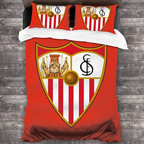 Miwaimao Funda de edredón de Cama Sev-illa FC Funda nórdica y Funda de Almohada de microfibra260*220 Miwaimao Funda de edredón de Cama Sev-illa FC Funda nórdica y Funda de Almohada de microfibra260*220