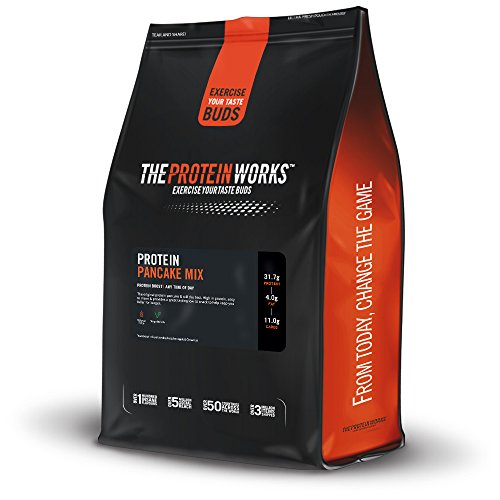 Mix Pancake Proteico Dietético | Alto en Proteínas, Snack Bajo en Azúcar | Rápido y Fácil de Hacer | THE PROTEIN WORKS | Sirope Dorado | 500g