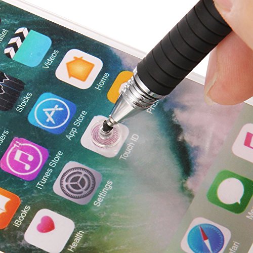 Mixoo - Lápiz capacitivo universal 2 en 1, disco capacitivo preciso y punta de fibra para tabletas, iPads, iPhones y smartphones Mixoo - Lápiz capacitivo universal 2 en 1, disco capacitivo preciso y punta de fibra para tabletas, iPads, iPhones y smartphones