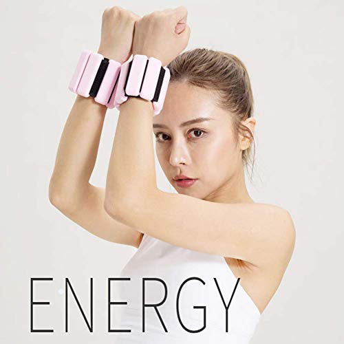 MJ-Brand Pulsera 2 Piezas Pulsera con Soporte de Peso Totalmente Ajustable Pesas en los Tobillos para Fortalecer el Ejercicio físico Caminar Trotar Gimnasia Aeróbicos Yoga Gimnasio