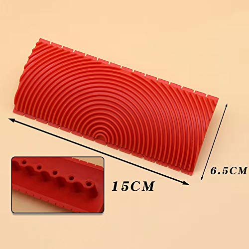MJYT Wood Graining DIY Tool Household Wall Art Paint Rubber Wood Graining DIY Wall Pattern Painting Decoration Tool SetRed 2 in 1 Wood Graining Tool MJYT Wood Graining DIY Tool Household Wall Art Paint Rubber Wood Graining DIY Wall Pattern Painting Decoration Tool SetRed 2 in 1 Wood Graining Tool