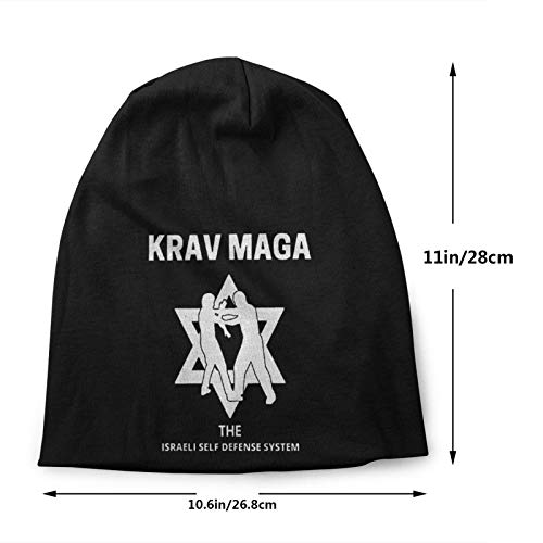 MKDIJIUWL Krav MAGA - Gorro de punto elástico para invierno, unisex, color negro MKDIJIUWL Krav MAGA - Gorro de punto elástico para invierno, unisex, color negro