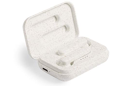 MKTOSASA - Auriculares intraurales de línea Nature y conexión Bluetooth 5.0. Base de Carga con luz LED de Estado de Carga y función Manos Libres - 4.5x6.8x2.2 Caña de Trigo MKTOSASA - Auriculares intraurales de línea Nature y conexión Bluetooth 5.0. Base de Carga con luz LED de Estado de Carga y función Manos Libres - 4.5x6.8x2.2 Caña de Trigo