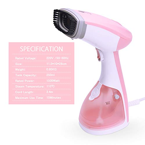 MLMLANT Plancha Mano de Vapor Portatil, Steamer,Plancha para Ropa, Vertical & Horizontal, 1500W, calienta en 30 Segundos, hogar y Viaje (Rosa) MLMLANT Plancha Mano de Vapor Portatil, Steamer,Plancha para Ropa, Vertical & Horizontal, 1500W, calienta en 30 Segundos, hogar y Viaje (Rosa)