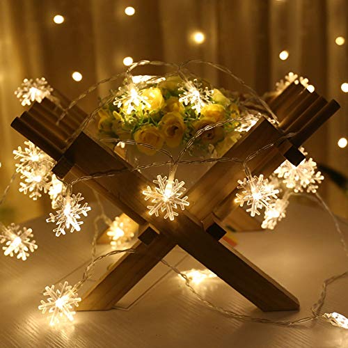 MLX Luces de Cadena Copo de Nieve, Luces Decorativas Resistentes al Agua for Interior y Exterior, Alquiler habitación de Navidad Boda terraza Ventana Partido MLX Luces de Cadena Copo de Nieve, Luces Decorativas Resistentes al Agua for Interior y Exterior, Alquiler habitación de Navidad Boda terraza Ventana Partido