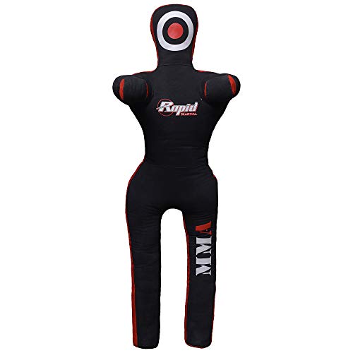 MMA Judo Saco de Boxeo Grappling Dummy Brazilian Jiu Jitsu BJJ Wrestling Training Fitness Posición de pie Sin Relleno Negro tamaño 4 Feet MMA Judo Saco de Boxeo Grappling Dummy Brazilian Jiu Jitsu BJJ Wrestling Training Fitness Posición de pie Sin Relleno Negro tamaño 4 Feet